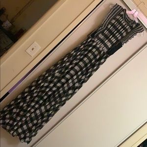 Self portrait gingham maxi dress